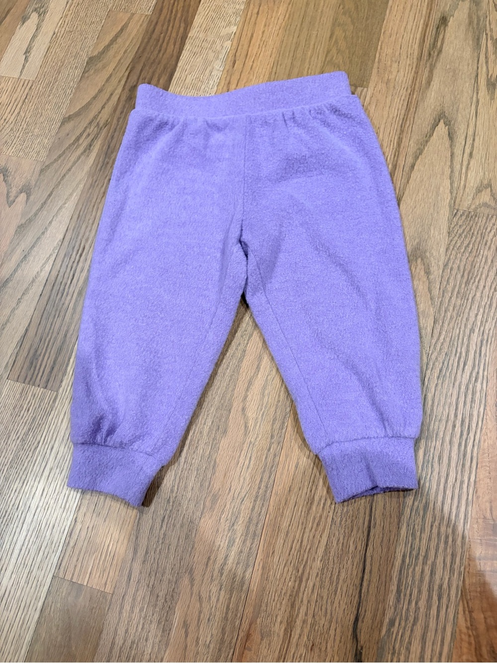 Kidpik toddler girl thin fleecy purple joggers